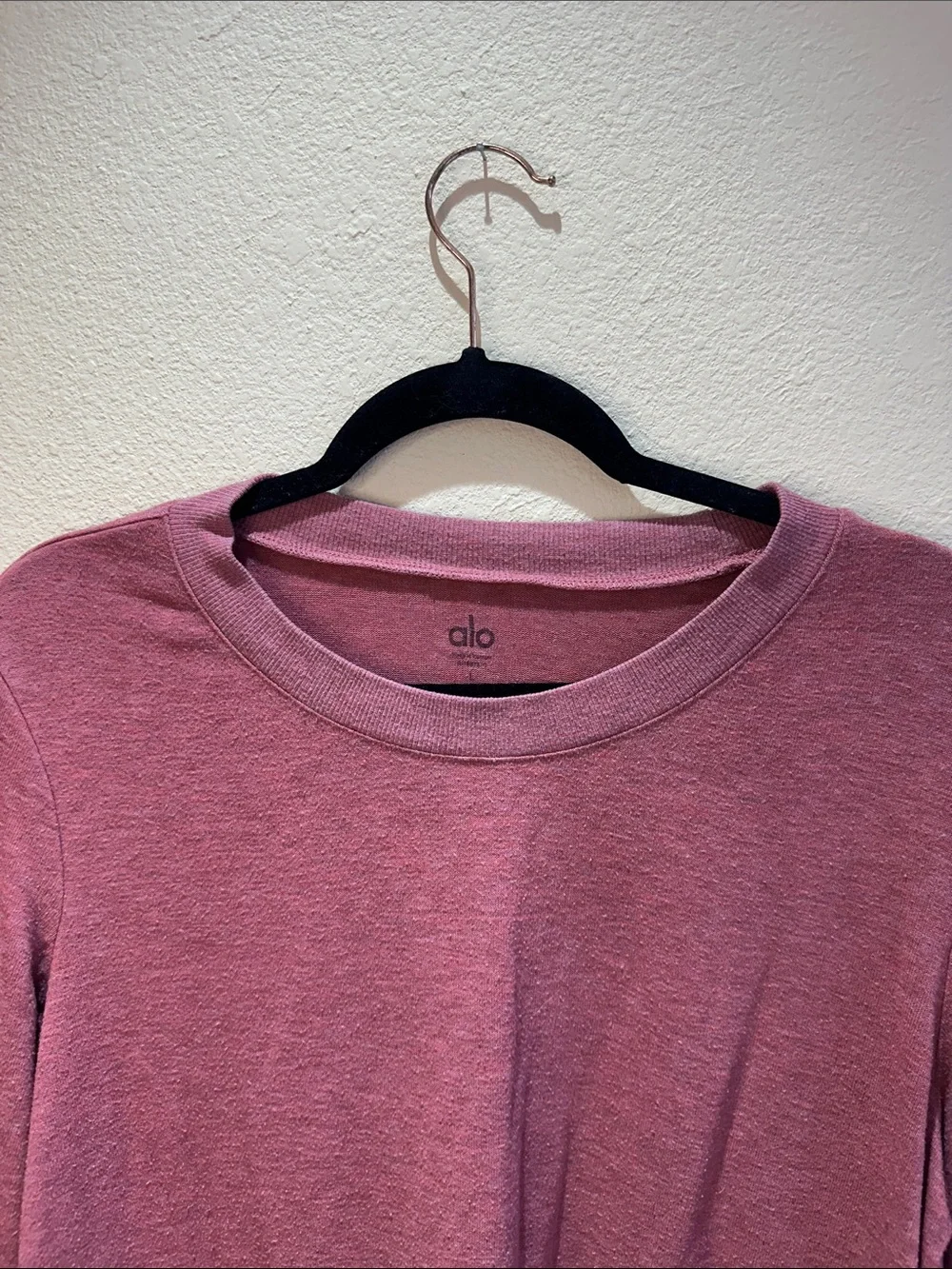Alo Yoga High-Low Hem Long Sleeve Crewneck Top Size Large